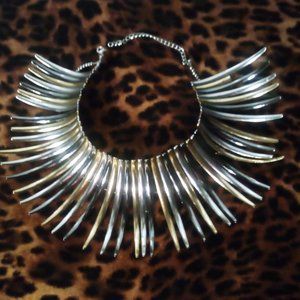 Unique two Tone Statement Necklace